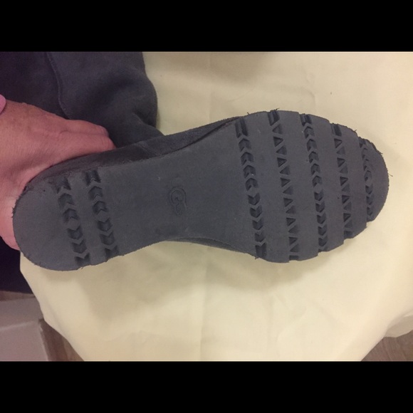 UGG Suede waterproof Gray wedge boots - Picture 5 of 5